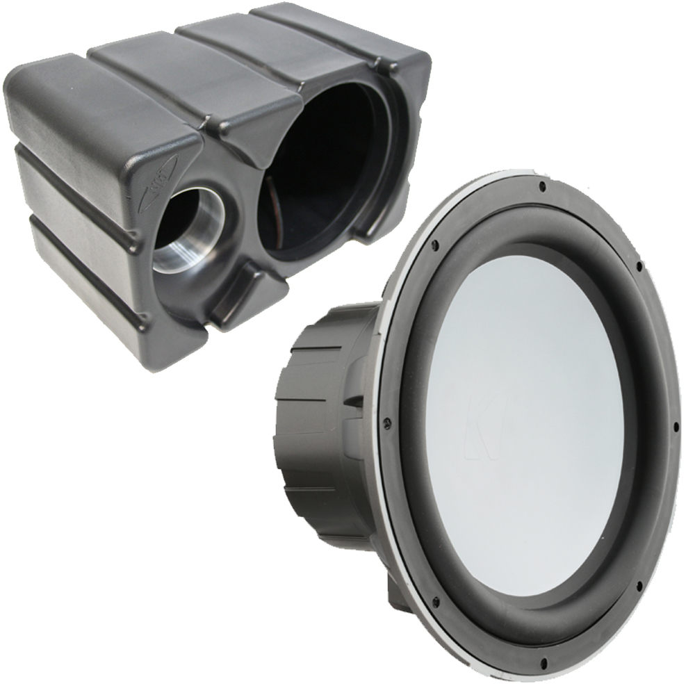 Kicker 10" Marine Audio 4ohm Sub and Boat Enclosure MSRPack3