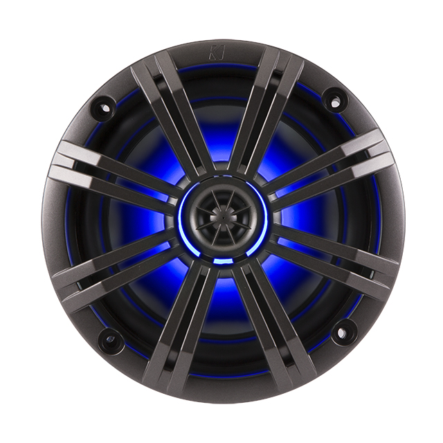 Kicker KM654LCW 6.5" Speakers 4Ohm LED Accented Marine Coaxial