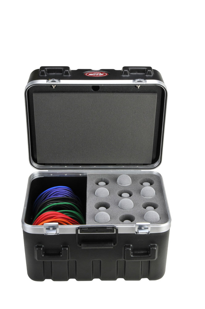 SKB Cases 1SKB1200 Twelve (12) Hole ATA Microphone Case with Accessory Compartment (1SKB1200