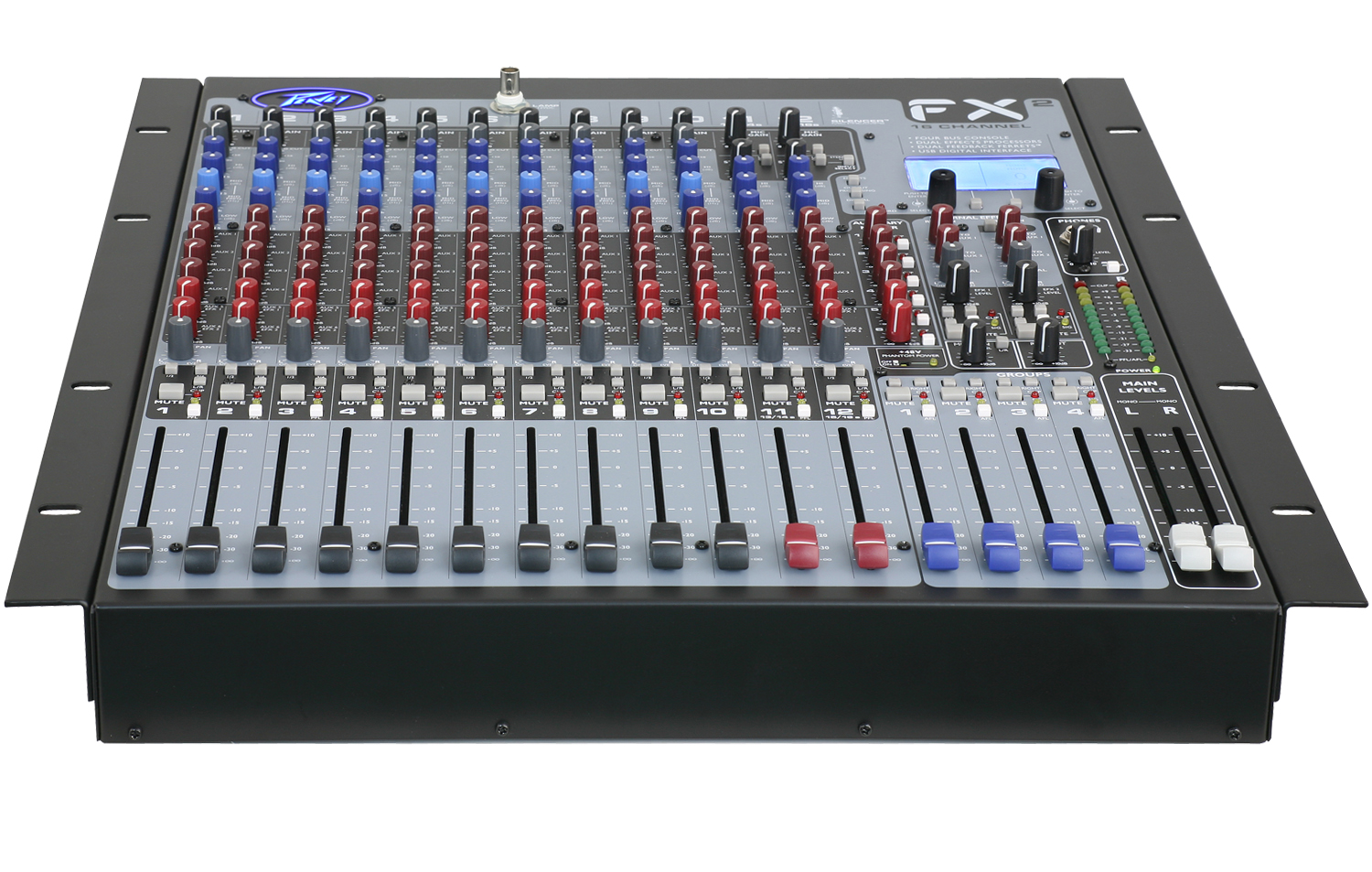 Peavey FX 2 16 Pro Audio 16 Channel Effects Console Rack Mixer & PVi 100 Mic New PEV16PACKAGE56