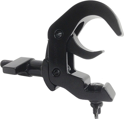 American DJ QUICK RIG CLAMP BLK for 50mm Truss Tube with Hook Style Design - Black Color