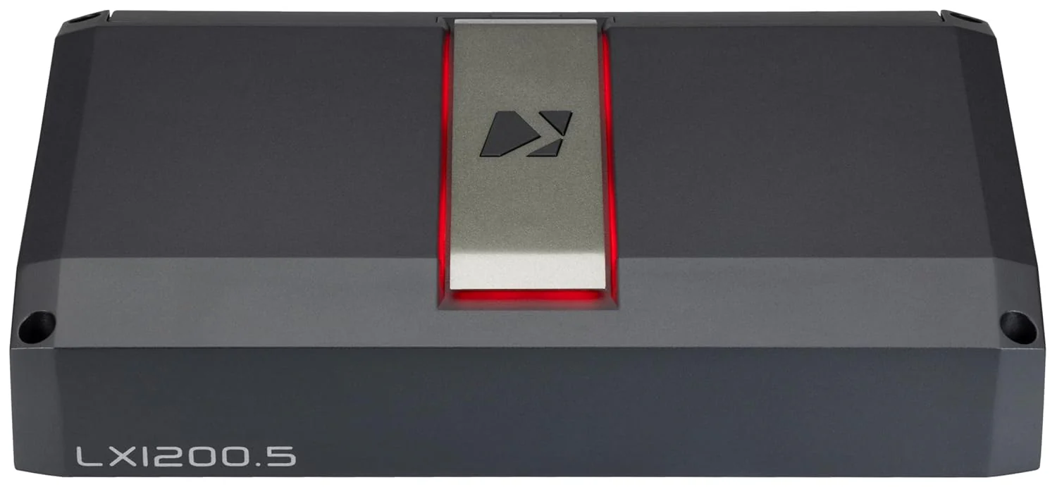 Kicker 51LX12005 LX-Series 4x125W 5-Channel Full Range Amplifier w/ 1500W Dynamic Power, Class-D ...