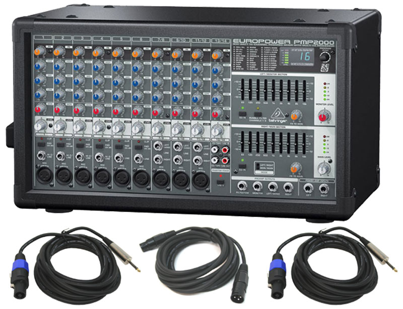 Behringer PMP2000 Pro Audio DJ Powered 800 Watt 14 Channel Mixer with