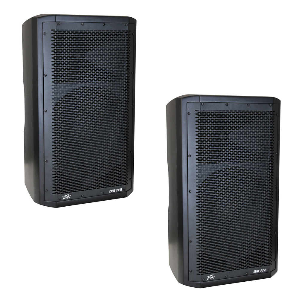 (2) Peavey DM 112 Dark Matter Pro Audio DJ 650W Powered 12" PA Speaker