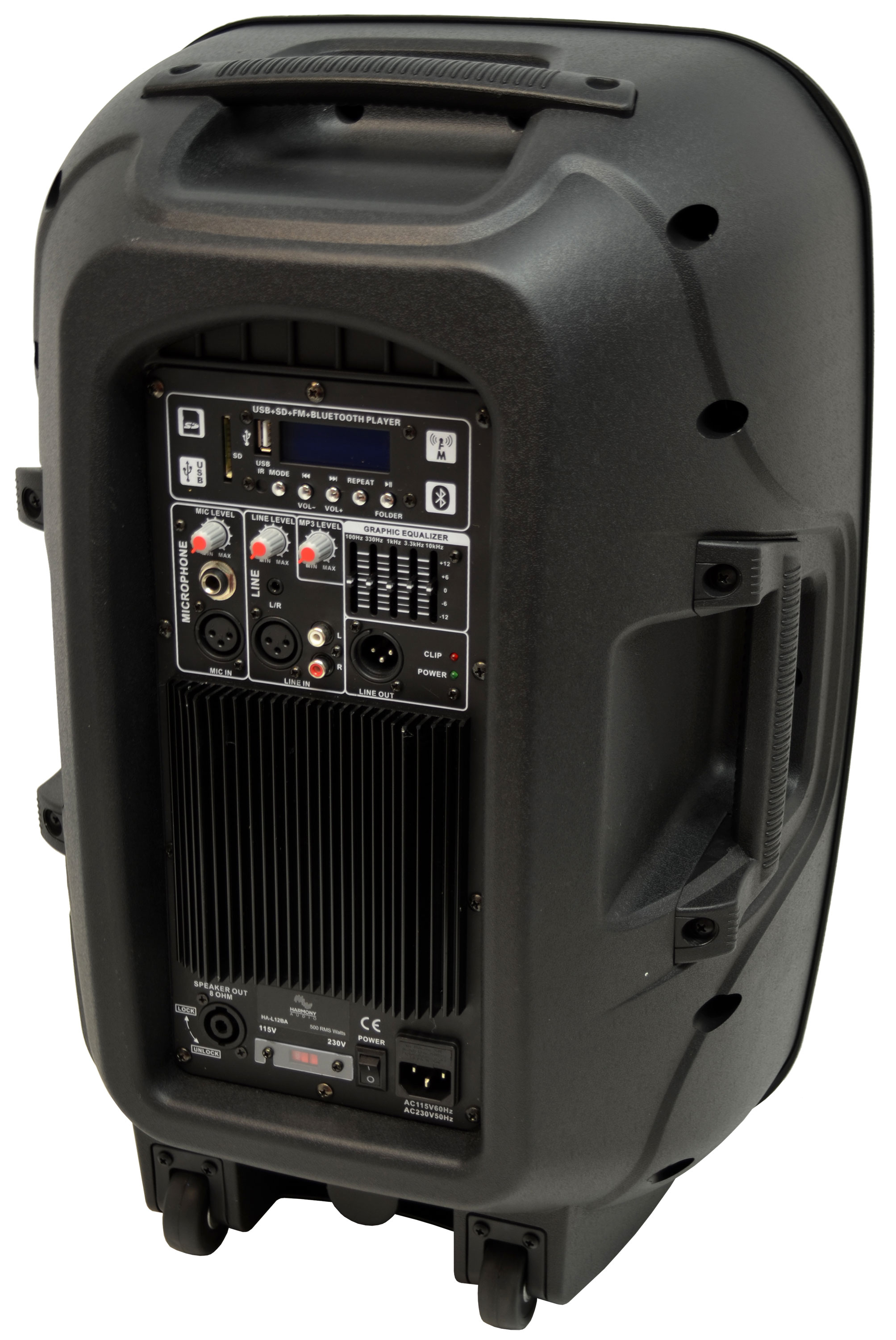 bluetooth powered pa speakers
