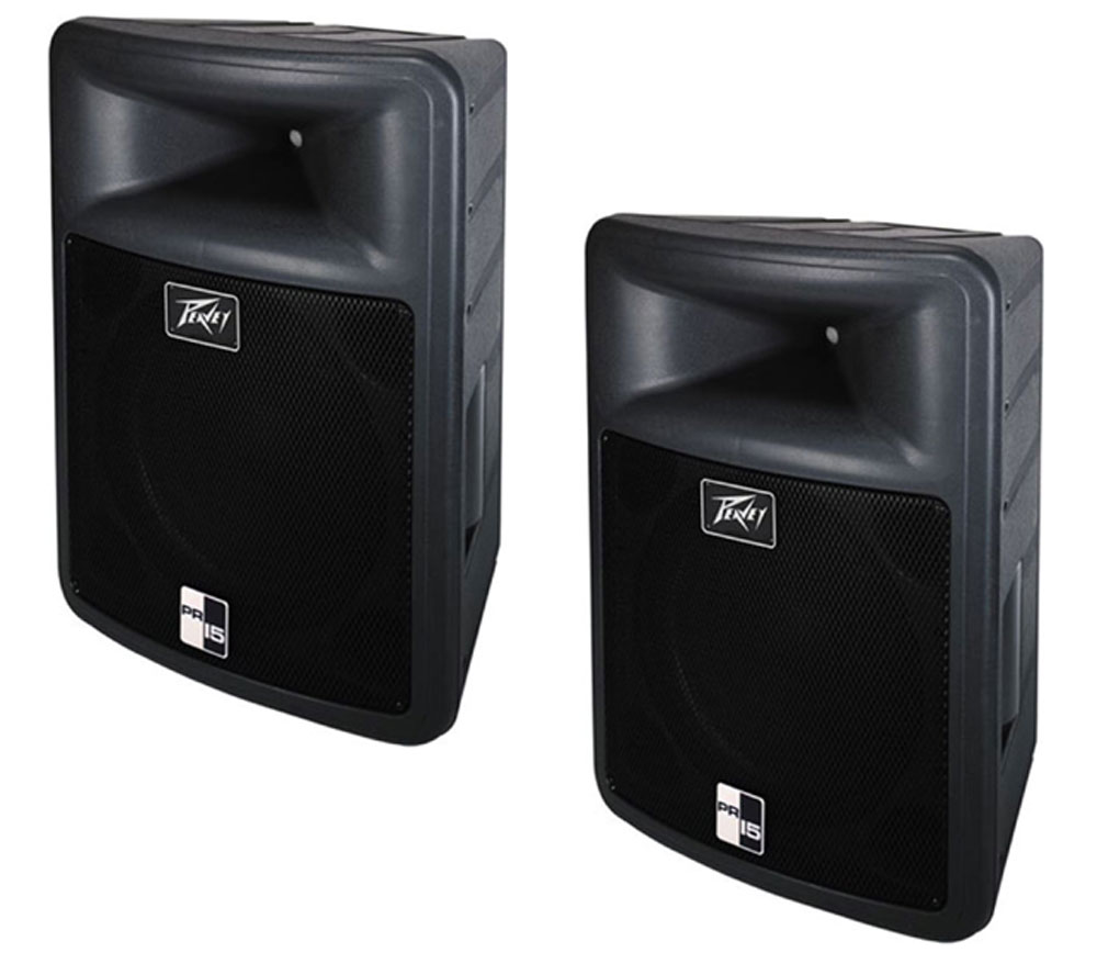 (2) Peavey PR 15D Pro Audio DJ 15" Powered 200W Speaker PR15D Pair DJ