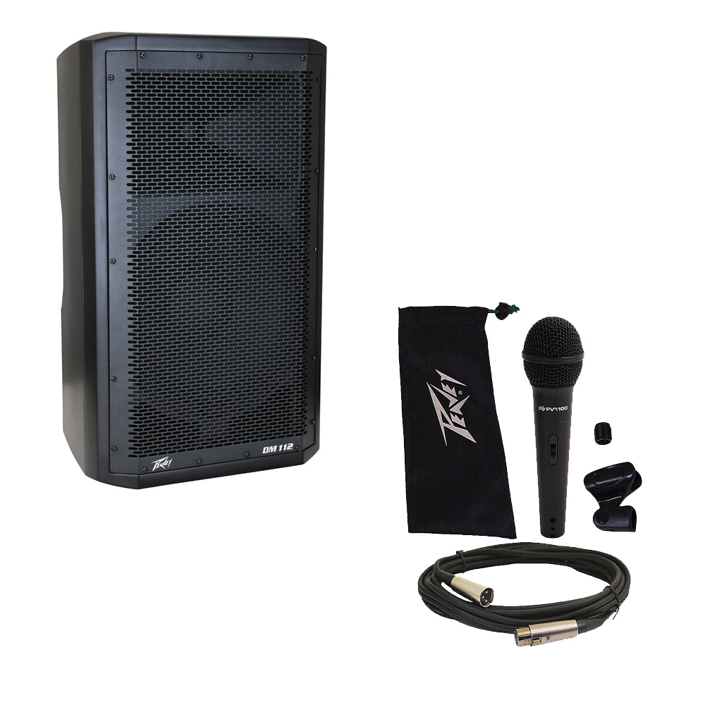 Peavey DM 112 Dark Matter Pro Audio DJ 650W Powered 12" Speaker & PVi 100 Mic eBay