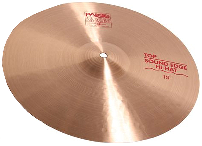 Paiste 15 Inch 2002 Series Sound Edge Top HiHat Cymbal with Pronounced
