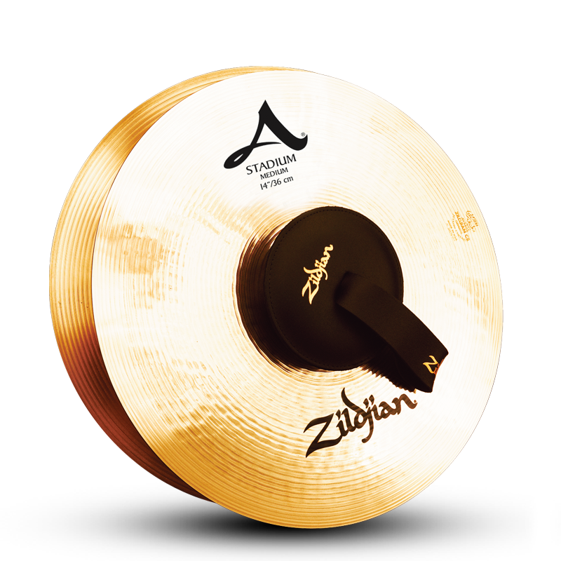 Zildjian A0452 14" Stadium Series Medium Pair Orchestral Cymbals with High Pitch & Bright Sound