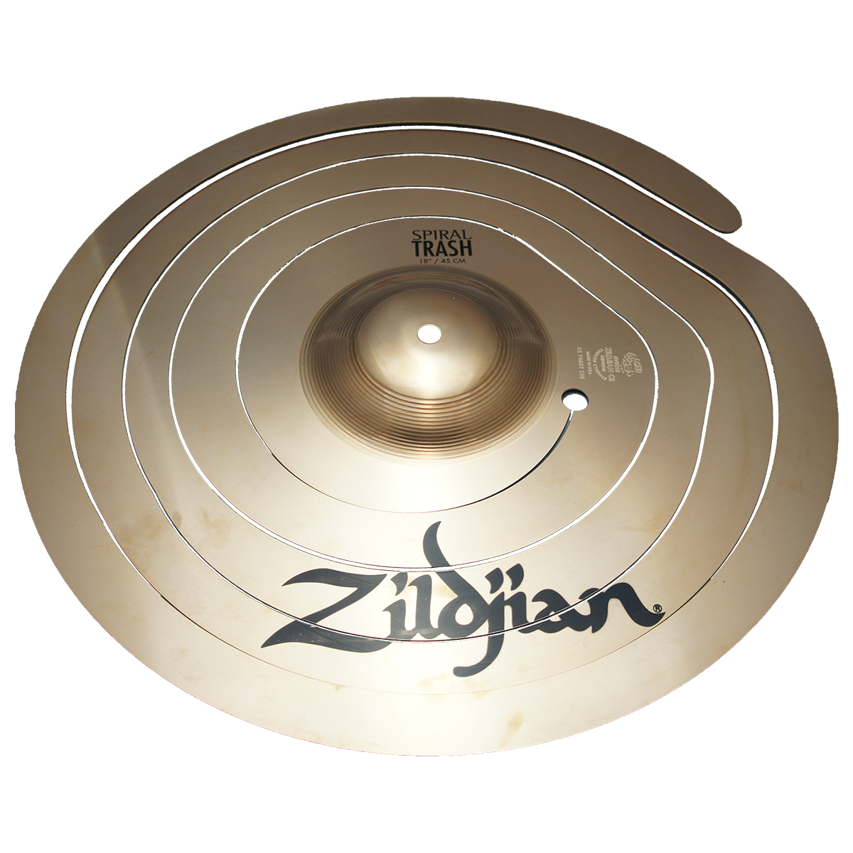 Zildjian 18" Spiral Trash Percussion Type Cymbal w/ Flat Profile