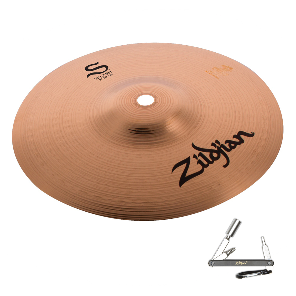 Zildjian S8S 8" S Family Splash Cymbal w/ Balanced Frequency Response - Brilliant Finish With ZKEY