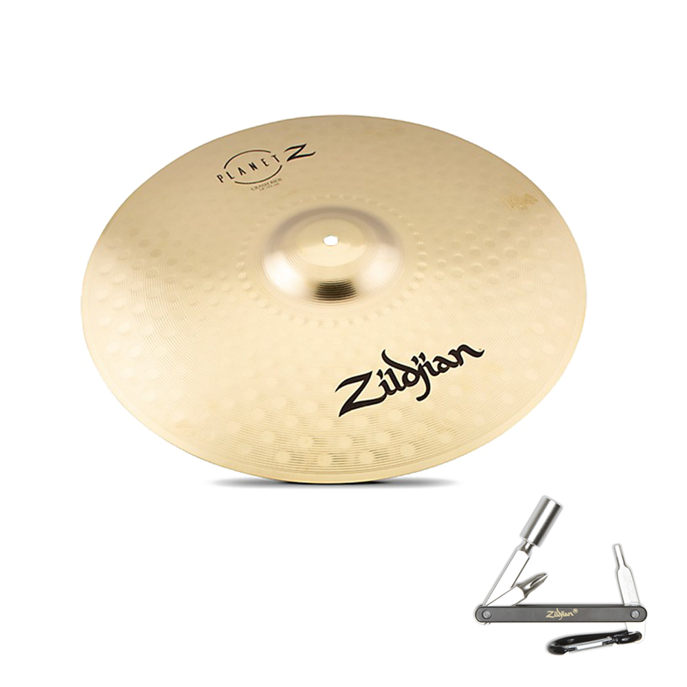 Zildjian ZP18CR 18-Inch Bright and Focused Planet Z Crash Ride Cymbal - Traditional Finish With ZKEY