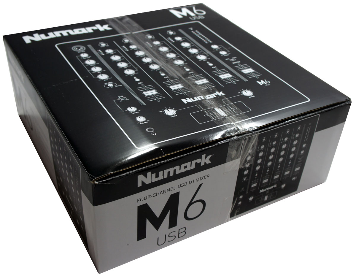 Numark M6 USB DJ 4 Channel Mixer with USB Interface Control Black