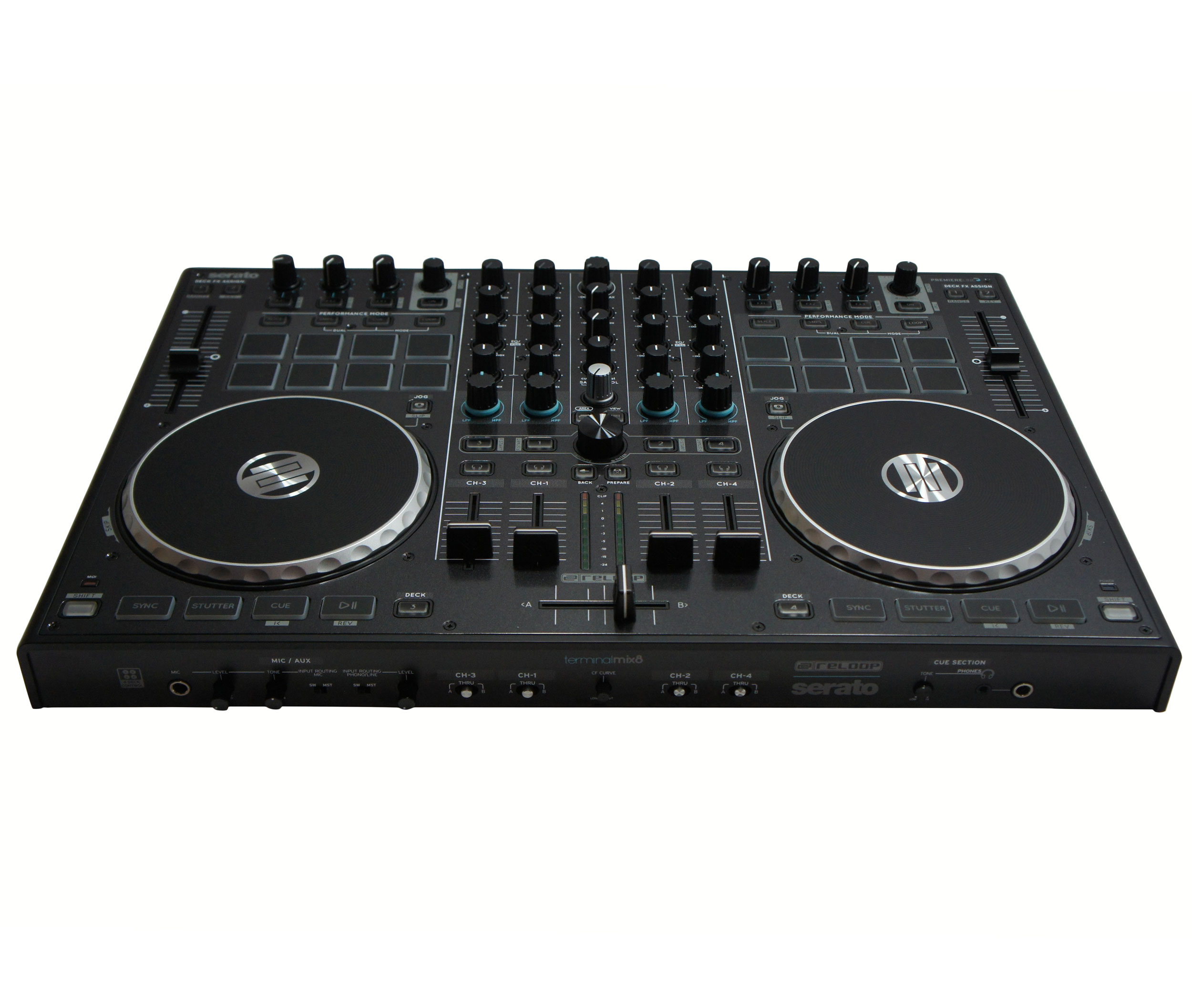 Reloop Terminal Mix 8 DJ 4 Channel Pad Deck Serato Controller Like