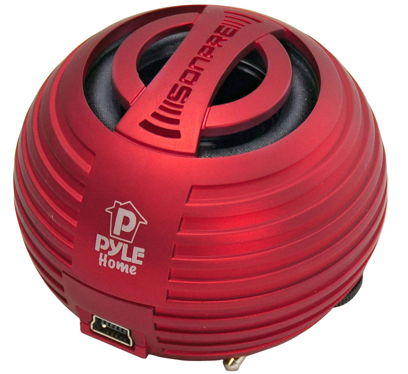 Pyle Home Audio PMS8R Bass Expanding Chainable Rechargeable Mini