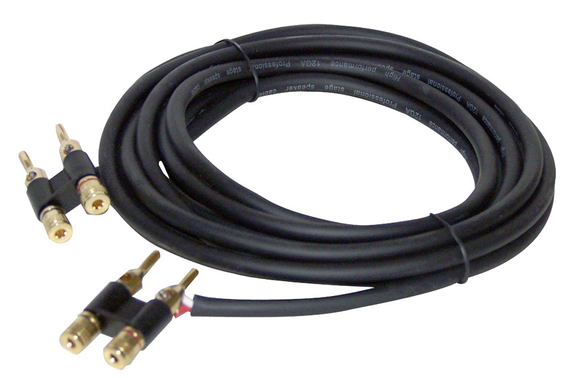 Pyle PPBB30 30 Feet 12 Gauge Banana Plug To Banana Plug Speaker Cable