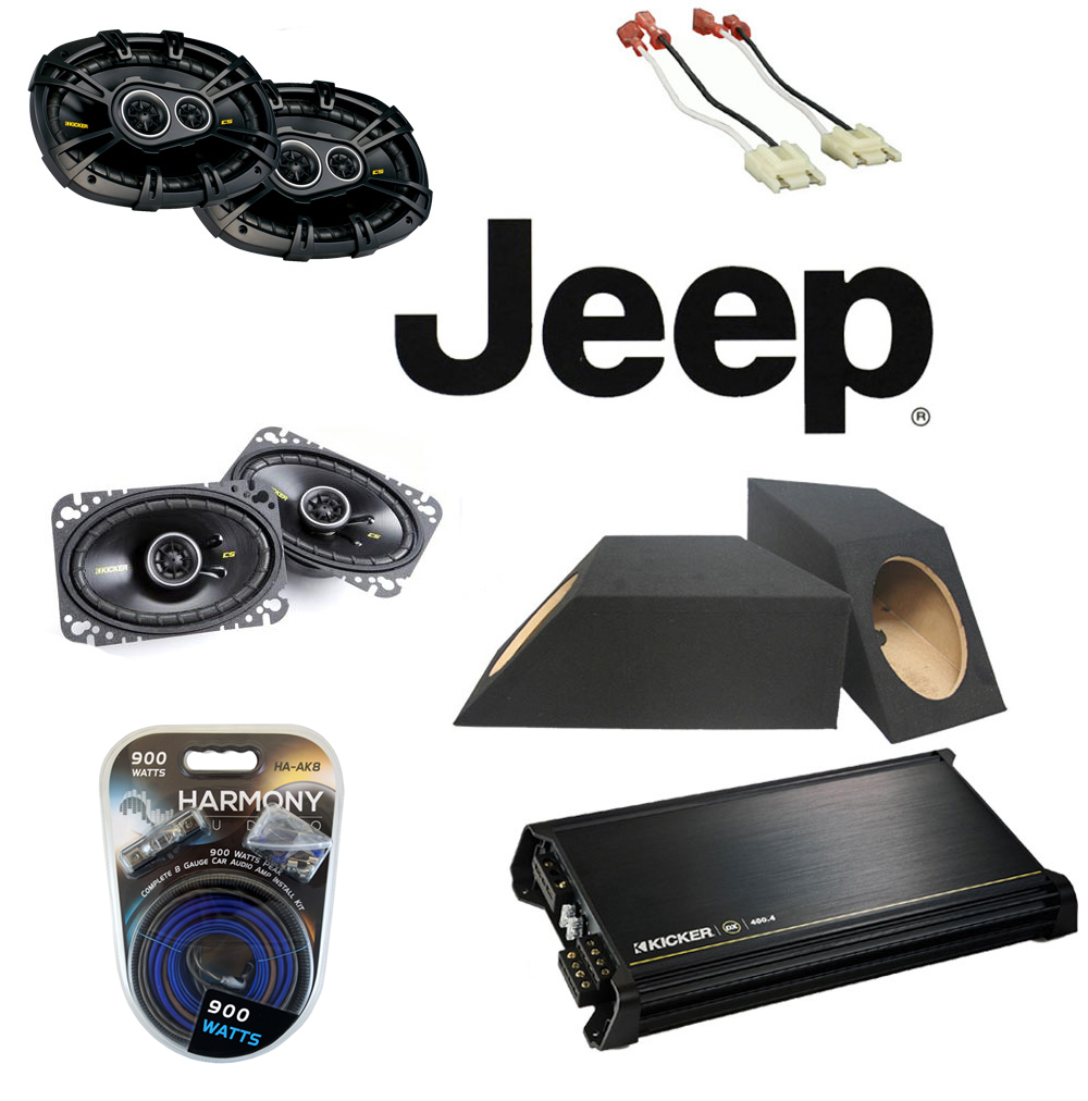 Jeep Wrangler YJ 19871995 Kicker CS464 & CS6934 Factory Speaker Box