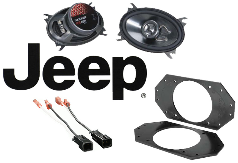Jeep Wrangler TJ 19972004 Kicker KS460 Factory 4x6" Front Coaxial Replacement Speaker...