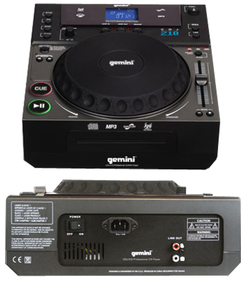 (2) New Gemini CDJ210 Pro Audio DJ Tabletop Scratch CD MP3 Player