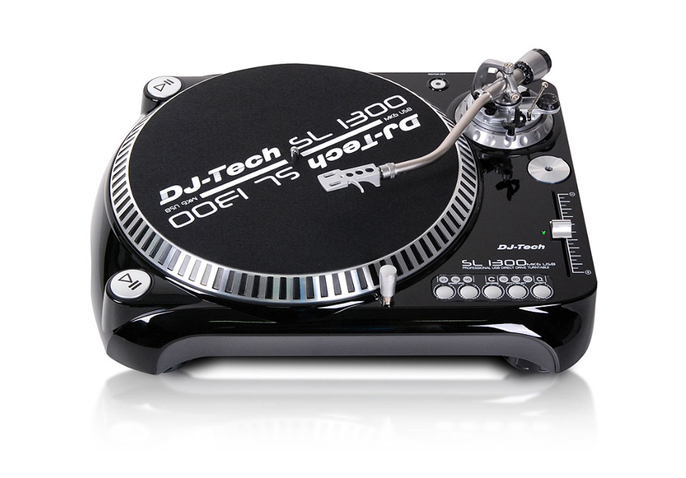 DJ Tech SLBD1000USB Professional Belt Drive Turntable with USB Output