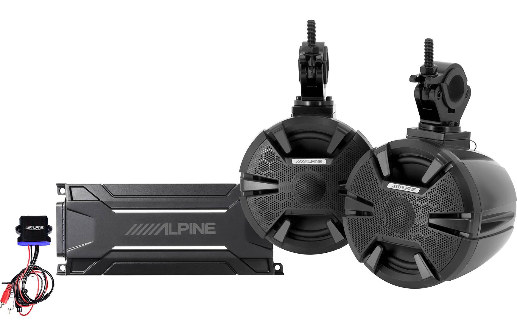 Alpine PSSSX01 UTV Speaker System Includes 6 1/2" Speakers Pod, 4 Channel Amp & Bluetooth...