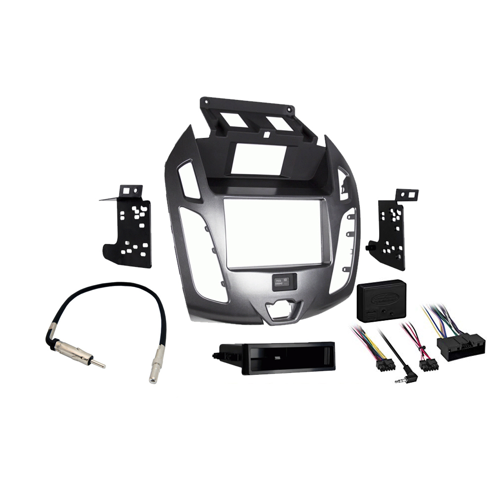 Ford Transit Connect 2014 2015 2016 Stereo Radio Install Dash Kit Gray