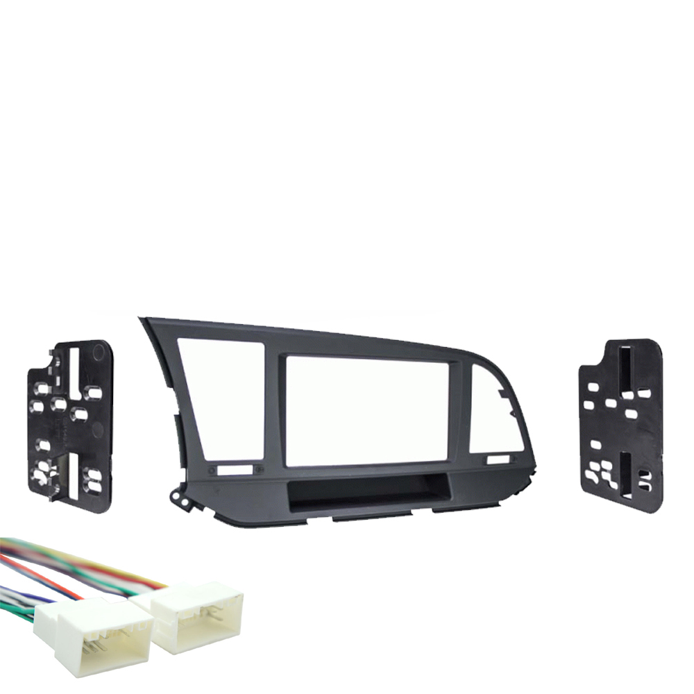 Fits Hyundai Elantra 2017 2018 Double DIN Stereo Harness Radio Install Dash Kit