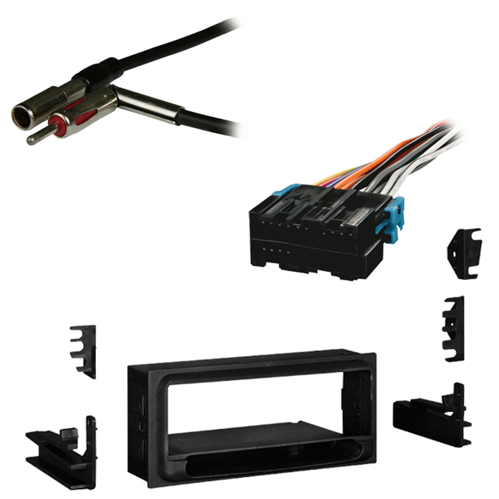 Chevy S 10 Pickup 2002 w Factory 1.5 DIN Radio Stereo Harness Install