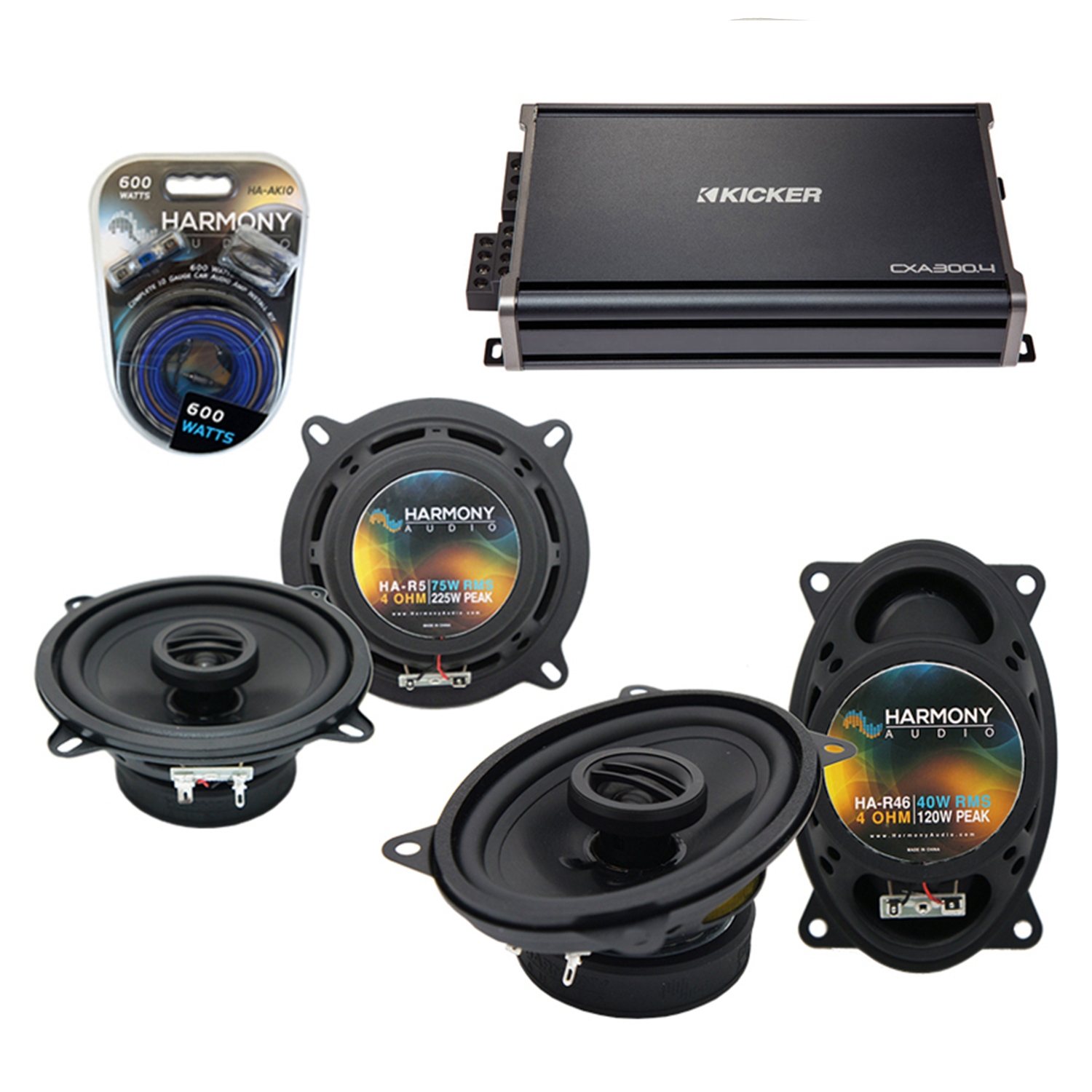 Jeep Comanche Pickup 1985 OEM Speaker Upgrade Harmony R5 R46 & HAA400