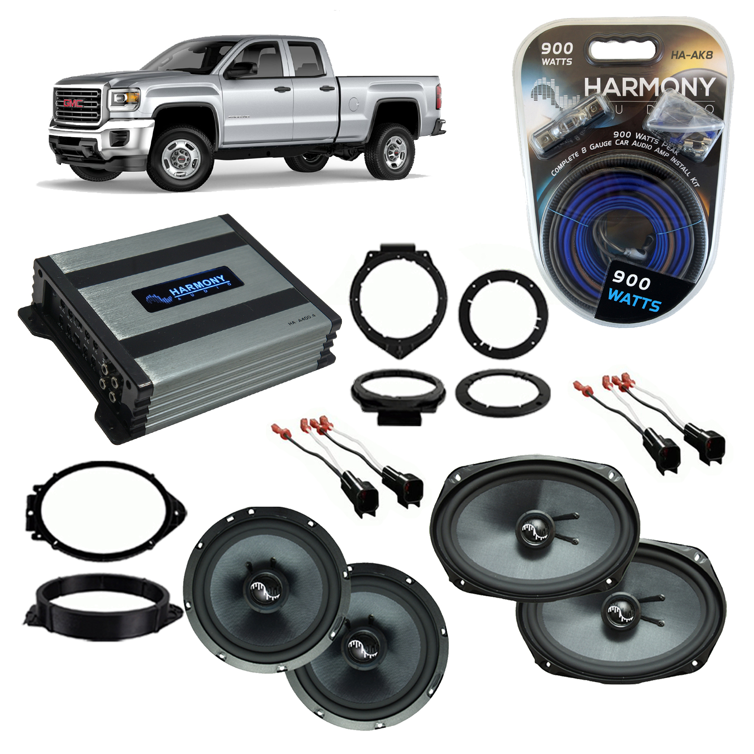 GMC Sierra 2500HD 3500HD Crew 20152019 Premium Speaker Upgrade C69 C65