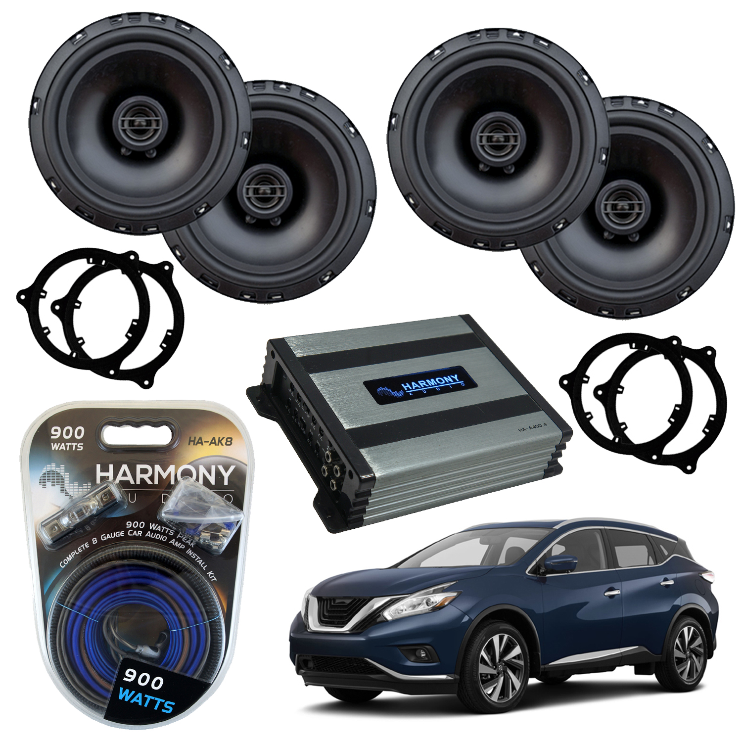 Fits Nissan Murano 20152018 Factory Speaker Upgrade Harmony R65 HAA400.4