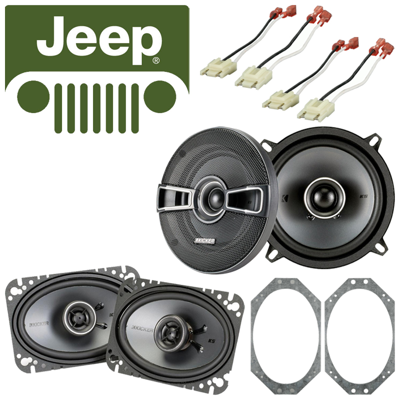 Jeep Wrangler 19972006 Factory Speaker Replacement Kicker KSC46 KSC65 Package SC2SPKPACKAGE1274