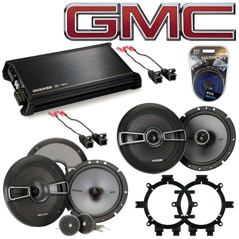 GMC Yukon/Yukon XL 0713 OEM Speaker Upgrade Kicker KSS65 KSS65 & DX400.4 Amp SC2SPK