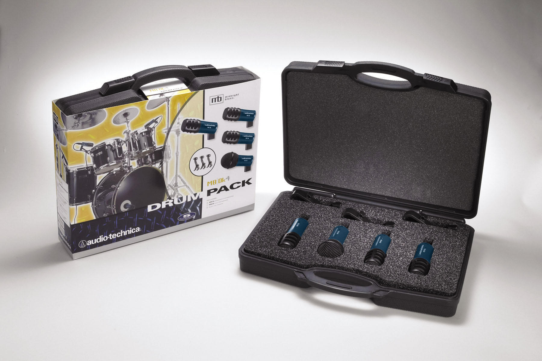 Audio Technica MB/DK4 Dynamic Drum Microphone Package includes 3 MB5K