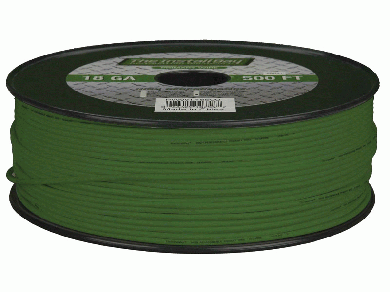 Install Bay PWGN16500 Primary Wire 16 Gauge Green 500ft Cables