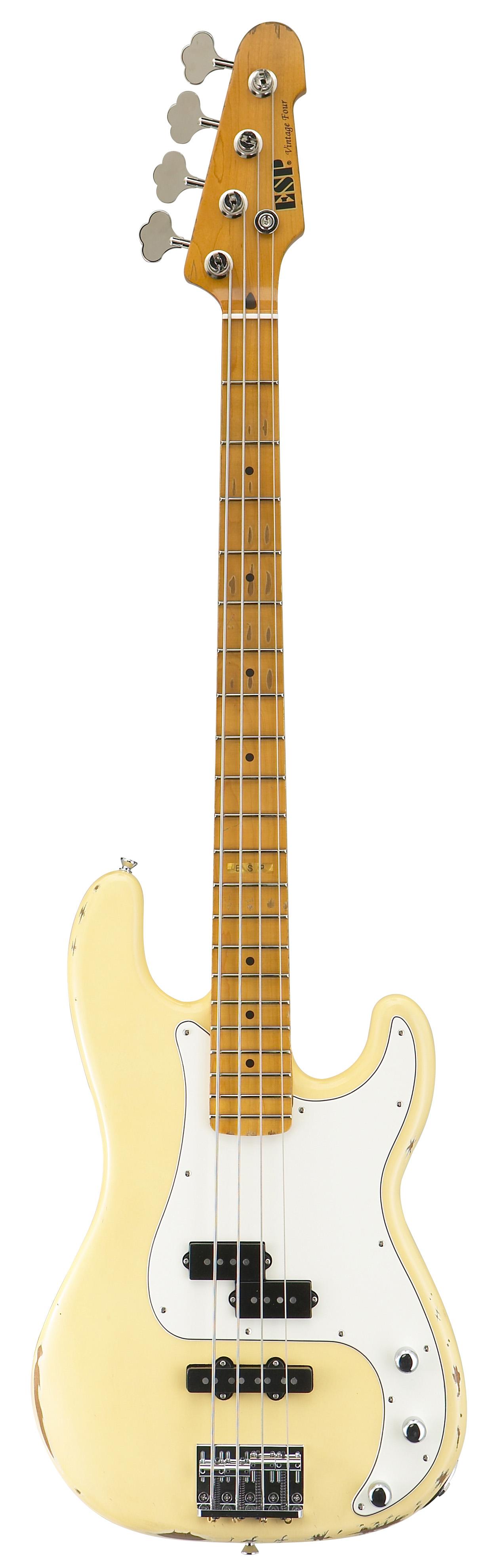 ESP Vintage4 Maple Standard Series Bass Guitar Distressed Vintage