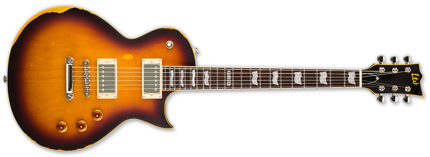 ESP LTD EC-256 DISTRESSED Series Electric Guitar - 2 Tone Burst