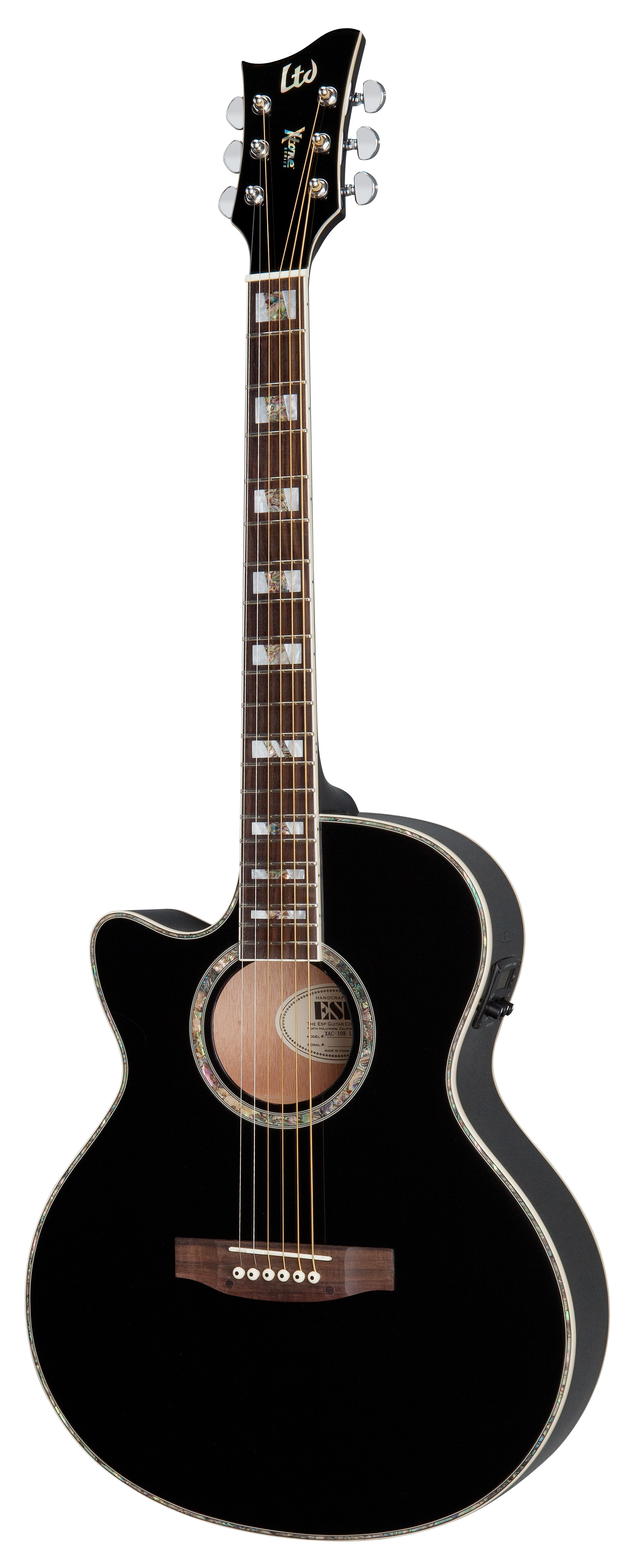 ESP LTD AC10E LH Xtone Acoustic Guitar for Left Handed Black Finish