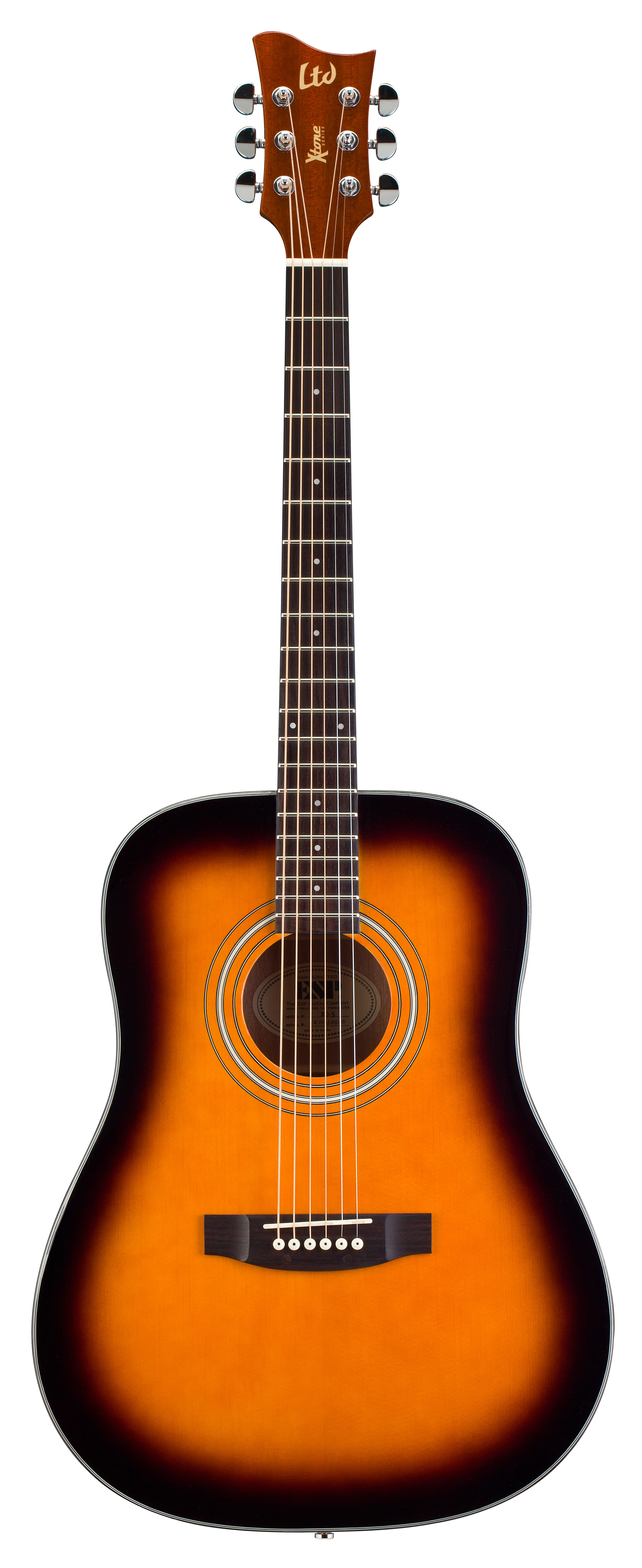 ESP LTD Xtone D5 Acoustic Guitar, 2Tone Sunburst Finish (XD52TB) XD52TB