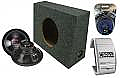 Boss Car Audio Loaded Single 10" Chaos Subwoofer Reg Cab Truck Subwoofer Box, CXX502 500W Amplifier & 10GA Wire Kit