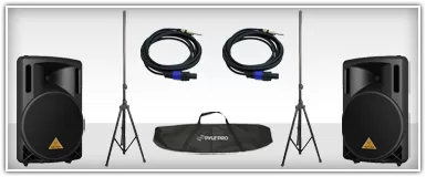 DJ Systems 12 Inch Speakers & Tripod Stands