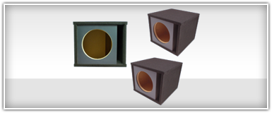 Single 10 Inch Painted Face Subwoofer Enclosures