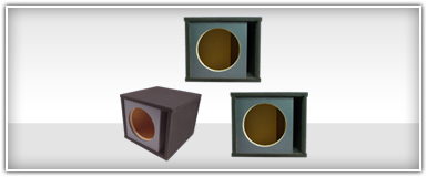 Single 12 Inch Painted Face Subwoofer Enclosures
